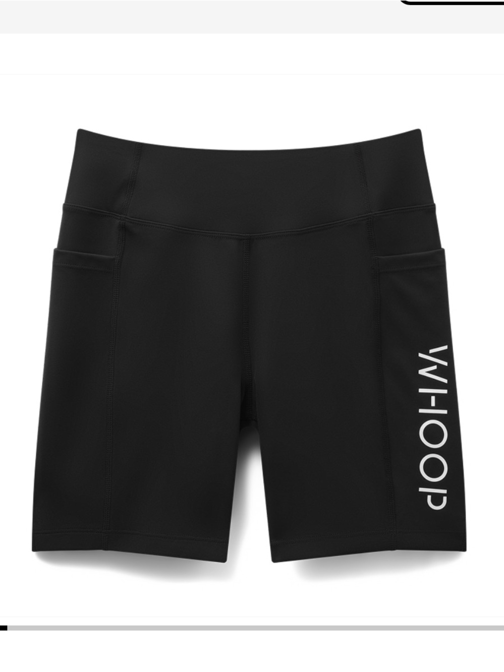 Whoop Black Women's Bike Shorts with Side Pockets XS